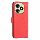 For Tecno Spark GO 2024 / 20C / Pop 8 Geometric Pattern RFID Leather Phone Case(Red) - 3