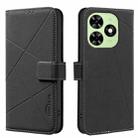 For Tecno Spark GO 2024 / 20C / Pop 8 Geometric Pattern RFID Leather Phone Case(Black) - 1