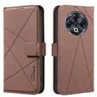 For Tecno Spark 30 4G Geometric Pattern RFID Leather Phone Case(Brown) - 1