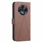 For Tecno Spark 30 4G Geometric Pattern RFID Leather Phone Case(Brown) - 3