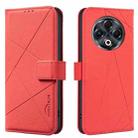 For Tecno Spark 30 4G Geometric Pattern RFID Leather Phone Case(Red) - 1
