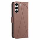 For Tecno Camon 40 Pro 4G Geometric Pattern RFID Leather Phone Case(Brown) - 3
