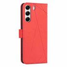 For Tecno Camon 40 Pro 4G Geometric Pattern RFID Leather Phone Case(Red) - 3