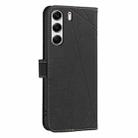 For Tecno Camon 40 Pro 4G Geometric Pattern RFID Leather Phone Case(Black) - 3