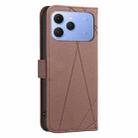 For Tecno Spark 40 4G Geometric Pattern RFID Leather Phone Case(Brown) - 3