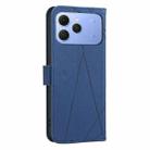 For Tecno Spark 40 4G Geometric Pattern RFID Leather Phone Case(Blue) - 3