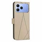 For Tecno Spark 40 4G Geometric Pattern RFID Leather Phone Case(Beige) - 3