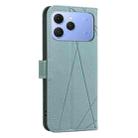 For Tecno Spark 40 4G Geometric Pattern RFID Leather Phone Case(Green) - 3