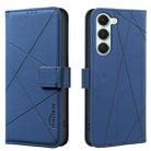 For Tecno Spark 40 Pro 4G Geometric Pattern RFID Leather Phone Case(Blue) - 1