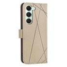 For Tecno Spark 40 Pro 4G Geometric Pattern RFID Leather Phone Case(Beige) - 3