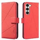 For Tecno Spark 40 Pro 4G Geometric Pattern RFID Leather Phone Case(Red) - 1