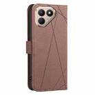 For Tecno Pova 7 Ultra 5G Geometric Pattern RFID Leather Phone Case(Brown) - 3