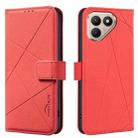 For Tecno Pova 7 Ultra 5G Geometric Pattern RFID Leather Phone Case(Red) - 1