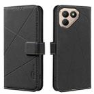 For Tecno Pova 7 Ultra 5G Geometric Pattern RFID Leather Phone Case(Black) - 1
