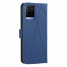 For vivo Y21 / Y21S / Y33S Geometric Pattern RFID Leather Phone Case(Blue) - 3