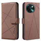 For vivo Y38 5G / Y200i 5G Geometric Pattern RFID Leather Phone Case(Brown) - 1