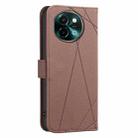 For vivo Y38 5G / Y200i 5G Geometric Pattern RFID Leather Phone Case(Brown) - 3