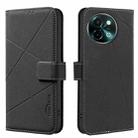 For vivo Y38 5G / Y200i 5G Geometric Pattern RFID Leather Phone Case(Black) - 1