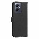 For vivo Y78 5G / Y36 Geometric Pattern RFID Leather Phone Case(Black) - 3