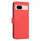For Google Pixel 8a Geometric Pattern RFID Leather Phone Case(Red) - 3