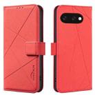 For Google Pixel 9a Geometric Pattern RFID Leather Phone Case(Red) - 1