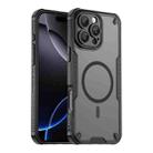 For iPhone 16 Pro Max Armor Glaze MagSafe Magnetic Phone Case(Black) - 1