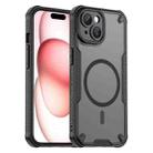 For iPhone 15 Armor Glaze MagSafe Magnetic Phone Case(Black) - 1