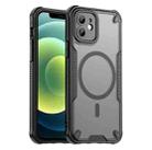 For iPhone 12 Armor Glaze MagSafe Magnetic Phone Case(Black) - 1