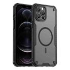 For iPhone 12 Pro Max Armor Glaze MagSafe Magnetic Phone Case(Black) - 1