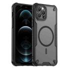 For iPhone 12 Pro Armor Glaze MagSafe Magnetic Phone Case(Black) - 1