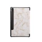 For Samsung Galaxy Tab S8+ / Tab S8 Plus /  Tab S7 FE / Tab S7+ / T970 Marble Texture Pattern Horizontal Flip Leather Case, with Three-folding Holder & Sleep / Wake-up Function(Smoky Gray) - 2