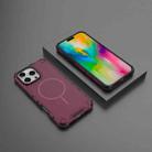 For iPhone 16 Pro Max Grating Solid Color MagSafe Magnetic Phone Case(Red) - 2