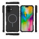 For iPhone 16 Plus Grating Solid Color MagSafe Magnetic Phone Case(Black) - 3
