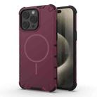 For iPhone 15 Pro Max Grating Solid Color MagSafe Magnetic Phone Case(Red) - 1