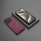For iPhone 15 Pro Max Grating Solid Color MagSafe Magnetic Phone Case(Red) - 2
