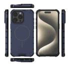 For iPhone 15 Pro Max Grating Solid Color MagSafe Magnetic Phone Case(Dark Blue) - 3