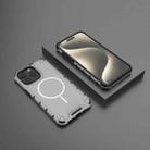For iPhone 15 Pro Max Grating Solid Color MagSafe Magnetic Phone Case(Light Grey) - 2