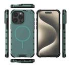 For iPhone 15 Pro Max Grating Solid Color MagSafe Magnetic Phone Case(Green) - 3