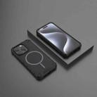 For iPhone 15 Pro Grating Solid Color MagSafe Magnetic Phone Case(Black) - 2