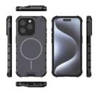 For iPhone 15 Pro Grating Solid Color MagSafe Magnetic Phone Case(Dark Grey) - 3