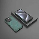 For iPhone 15 Pro Grating Solid Color MagSafe Magnetic Phone Case(Green) - 2