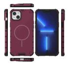 For iPhone 15 Grating Solid Color MagSafe Magnetic Phone Case(Red) - 3
