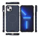 For iPhone 15 Grating Solid Color MagSafe Magnetic Phone Case(Dark Blue) - 3