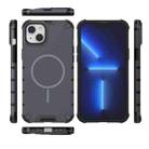 For iPhone 15 Grating Solid Color MagSafe Magnetic Phone Case(Dark Grey) - 3