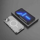 For iPhone 15 Grating Solid Color MagSafe Magnetic Phone Case(Light Grey) - 2