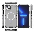 For iPhone 15 Grating Solid Color MagSafe Magnetic Phone Case(Light Grey) - 3