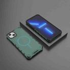 For iPhone 15 Grating Solid Color MagSafe Magnetic Phone Case(Green) - 2
