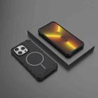 For iPhone 14 Pro Grating Solid Color MagSafe Magnetic Phone Case(Black) - 2