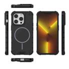 For iPhone 14 Pro Grating Solid Color MagSafe Magnetic Phone Case(Black) - 3