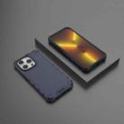 For iPhone 14 Pro Grating Solid Color MagSafe Magnetic Phone Case(Dark Blue) - 2